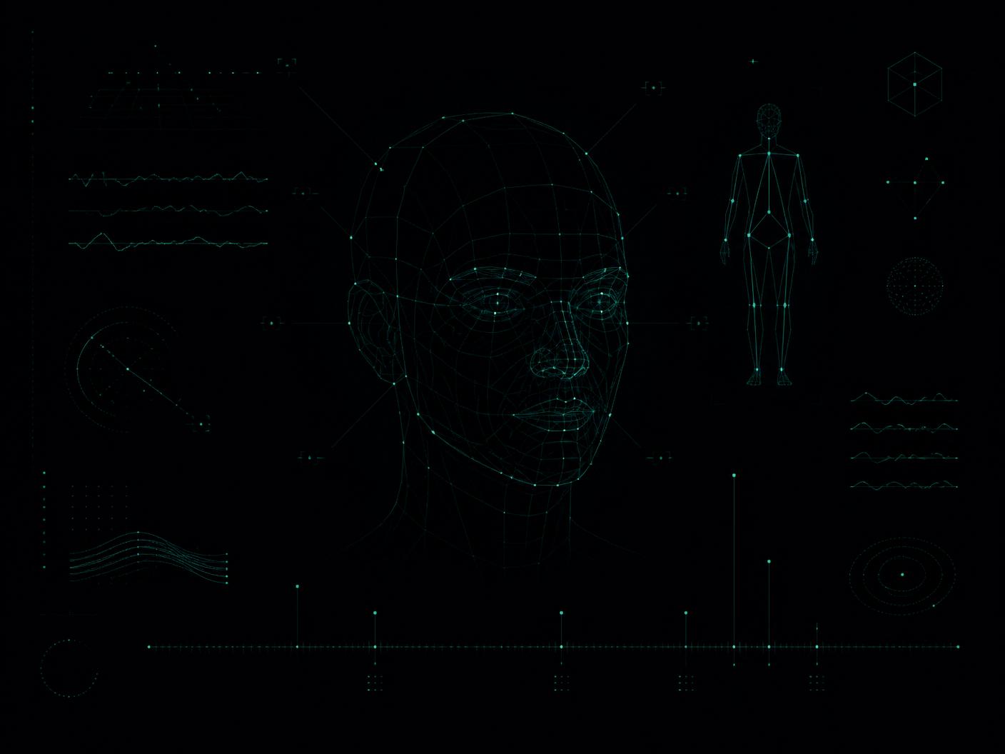 Ink-line illustration of AI analyzing a video signal, from our research lab