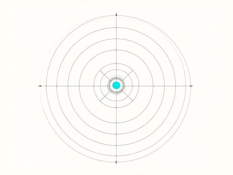 Radar sweep diagram detecting a single anomaly point